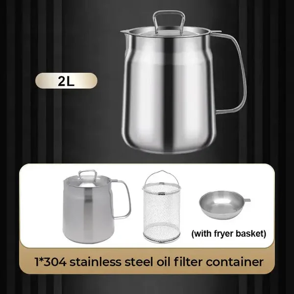 2-in-1 304 Stainless Steel Multifunctional Oil Strainer Pot-Festivesl