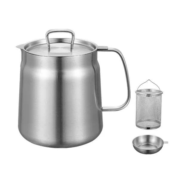 2-in-1 304 Stainless Steel Multifunctional Oil Strainer Pot-Festivesl