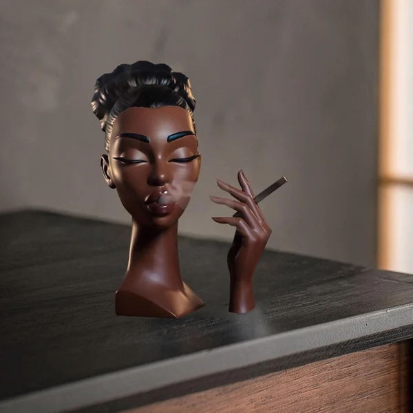 Head Incense Burner Black Woman