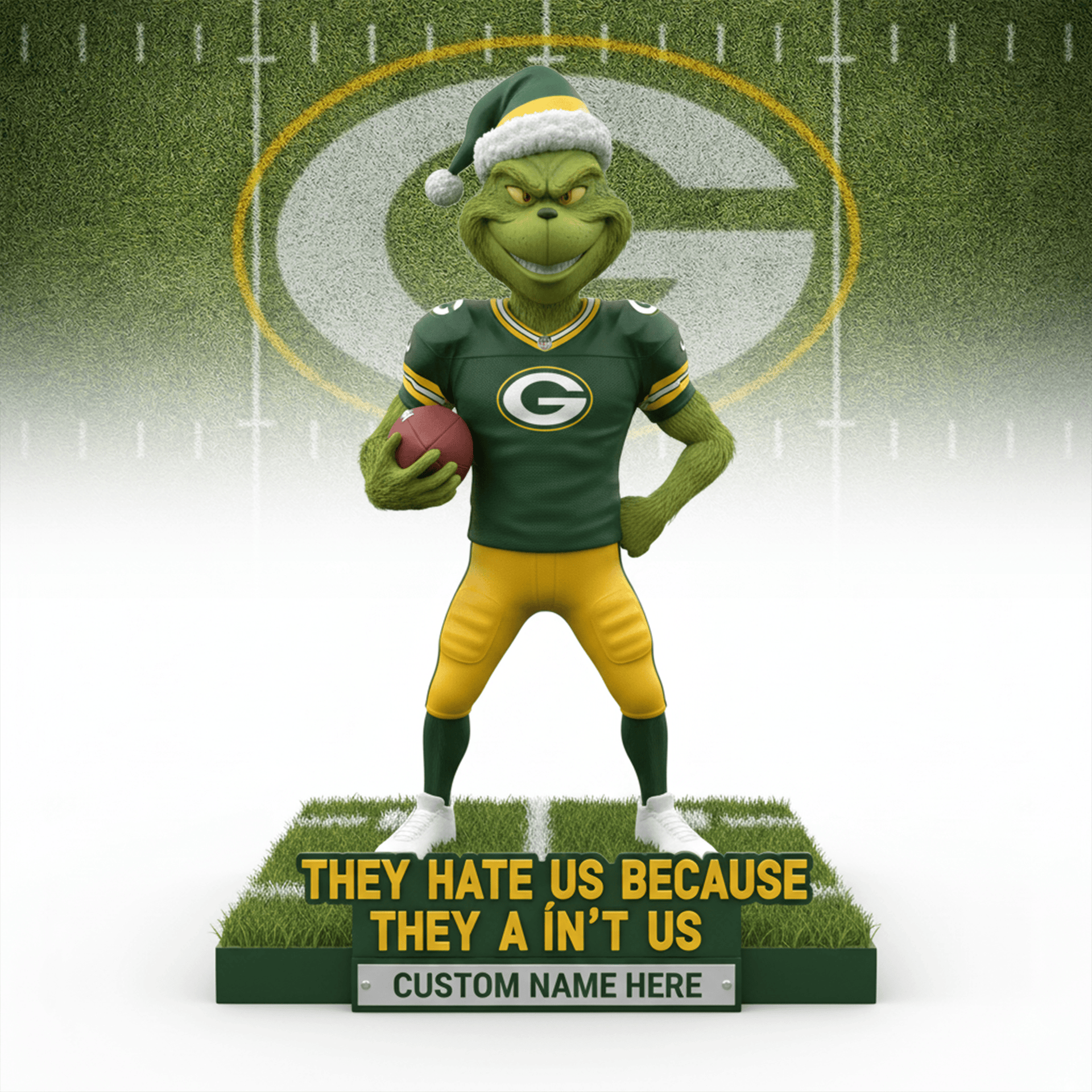 The Grinch x NFL teams – Christmas Acrylic Art Block