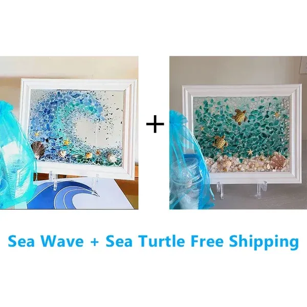 ✨🌊Last day Special Price 75% OFF 🔥Limited time offer-Sea Glass Art Kit 