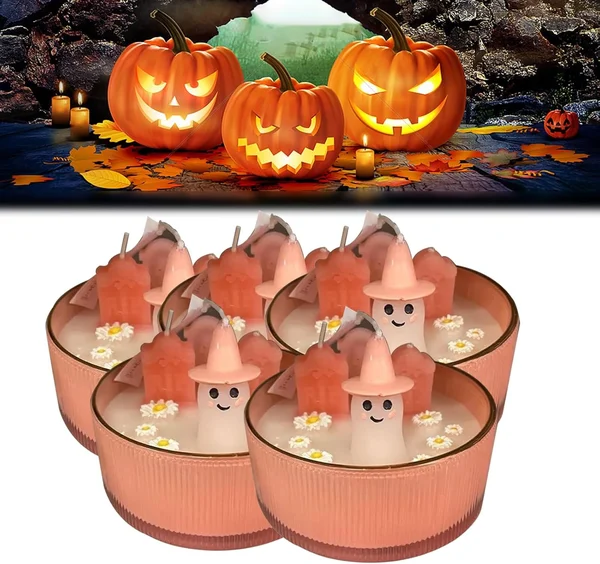 🎁Last Day 49% OFF-Pink ghost graveyard candle🕯👻✨