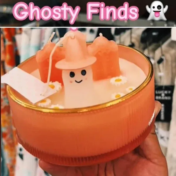 🎁Last Day 49% OFF-Pink ghost graveyard candle🕯👻✨