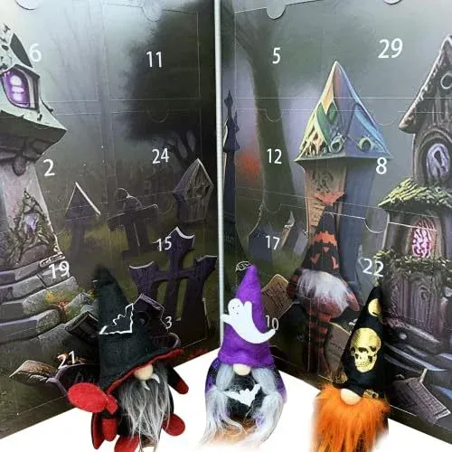 🎃Early Halloween Sale👻2024 Halloween Gnome Puzzle Countdown Calendar