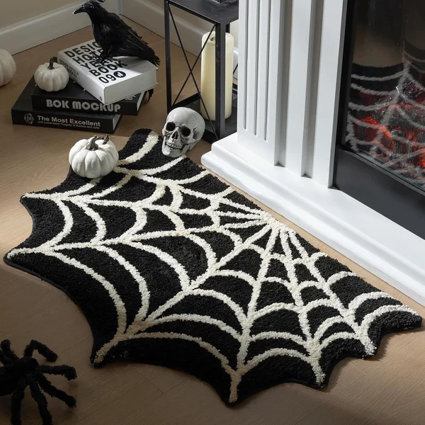 Halloween Spider Web Rug
