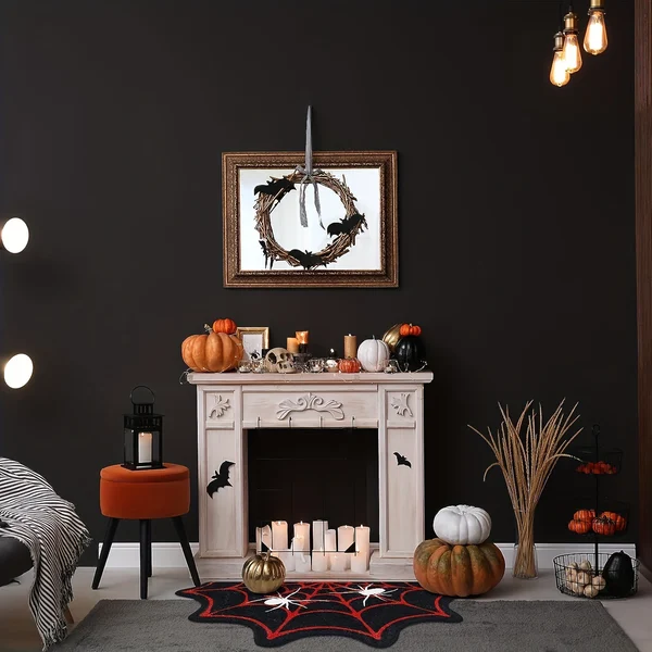 Halloween Spider Web Rug