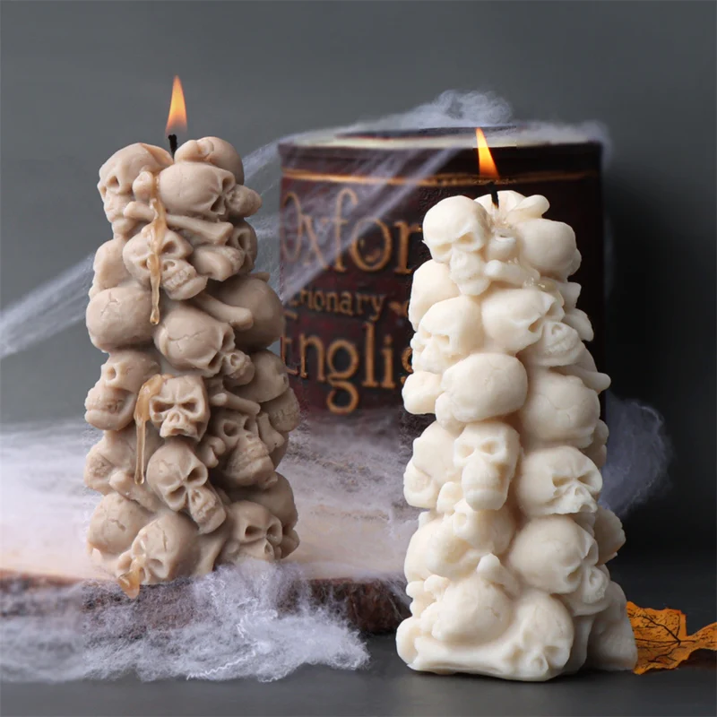 💀🕯️Skull Head Mountain Candles-Halloween Decoration Special Gift