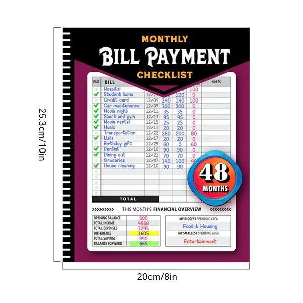 🔥LAST DAY 48% OFF - Bill Payment Management Book
