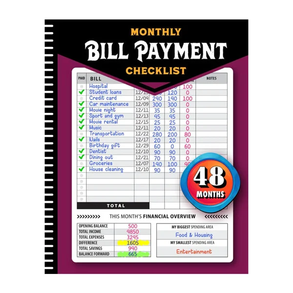 🔥LAST DAY 48% OFF - Bill Payment Management Book