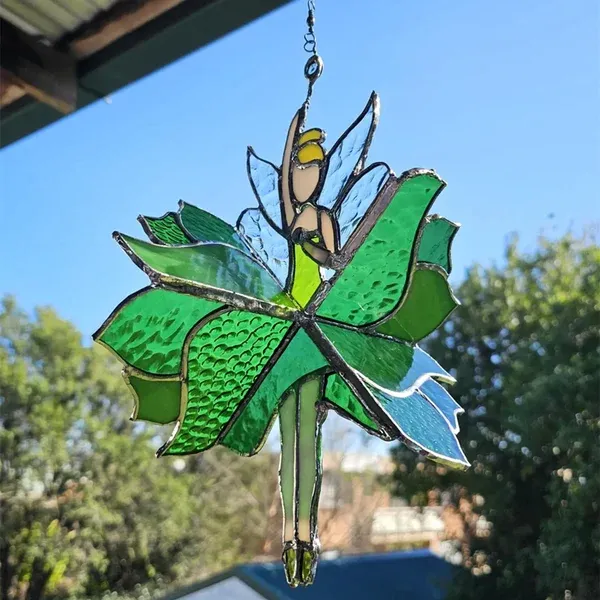 🔥Last Day 49%OFF🔥- Dancing Lady Stained Glass Spinner💃