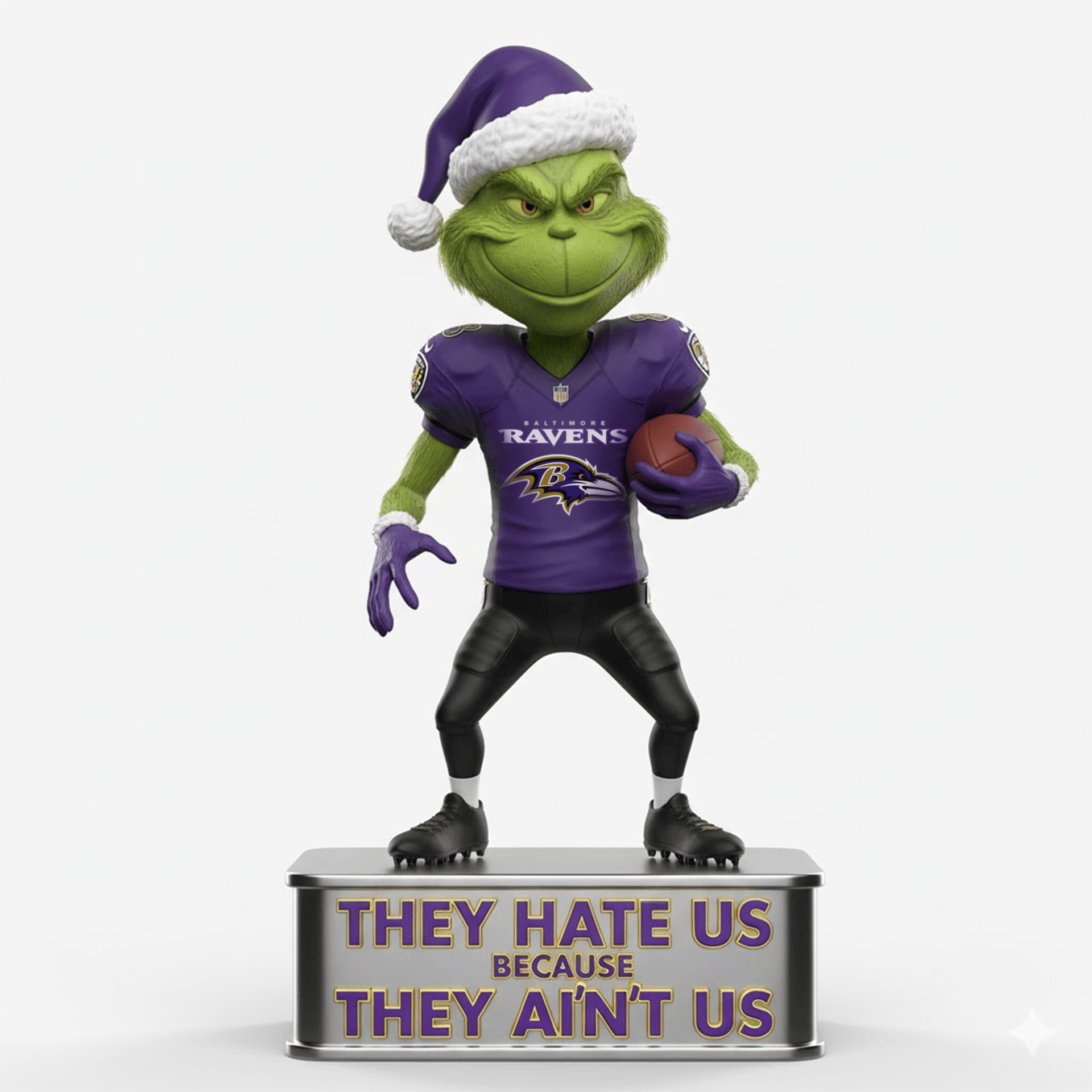 The Grinch x NFL teams – Christmas Acrylic Art Block