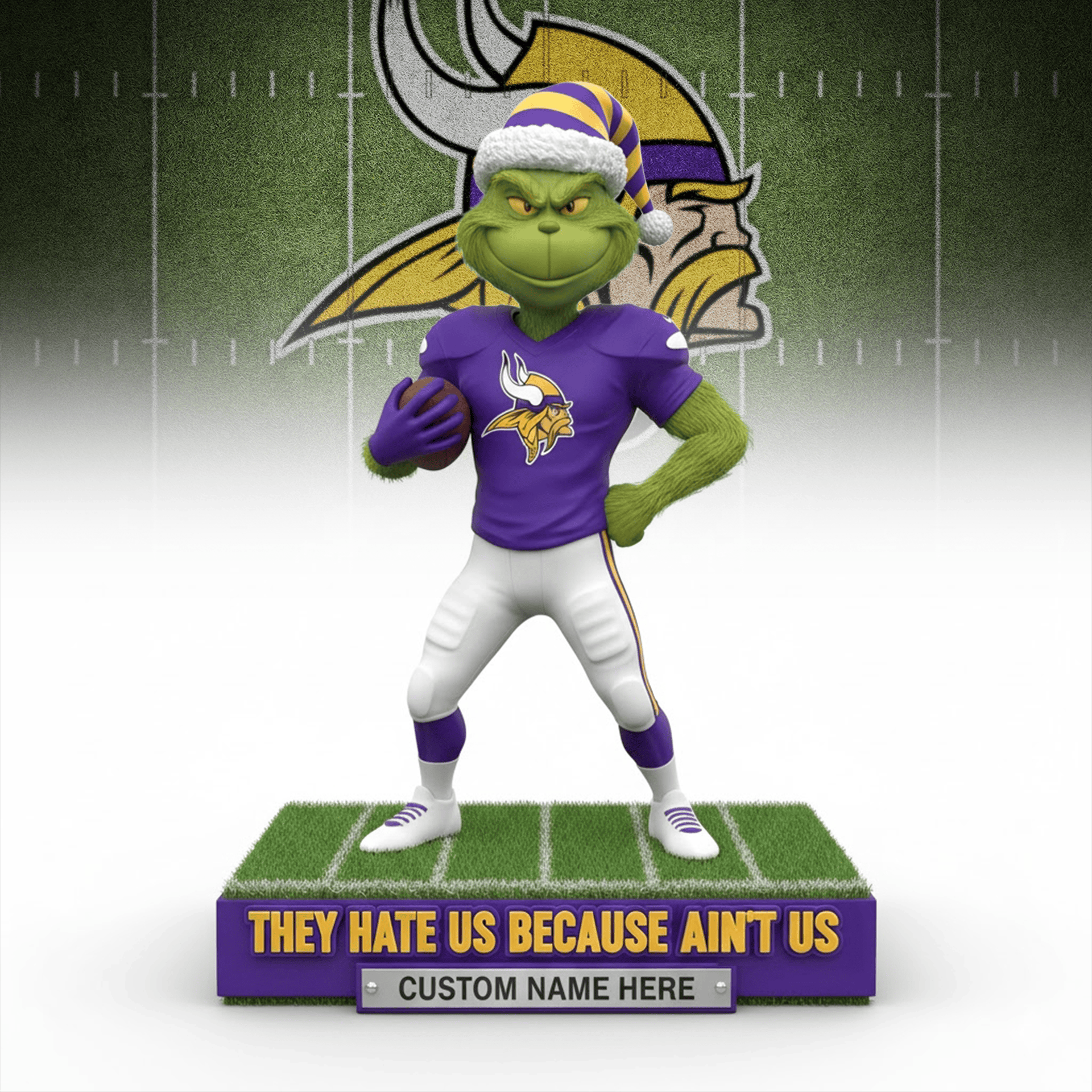 The Grinch x NFL teams – Christmas Acrylic Art Block