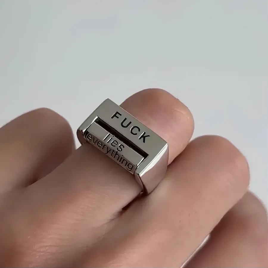 🎄🎅 Christmas Pre-Sale 50% OFF 🎁🤣Funny Rotating 'FUCK' Ring