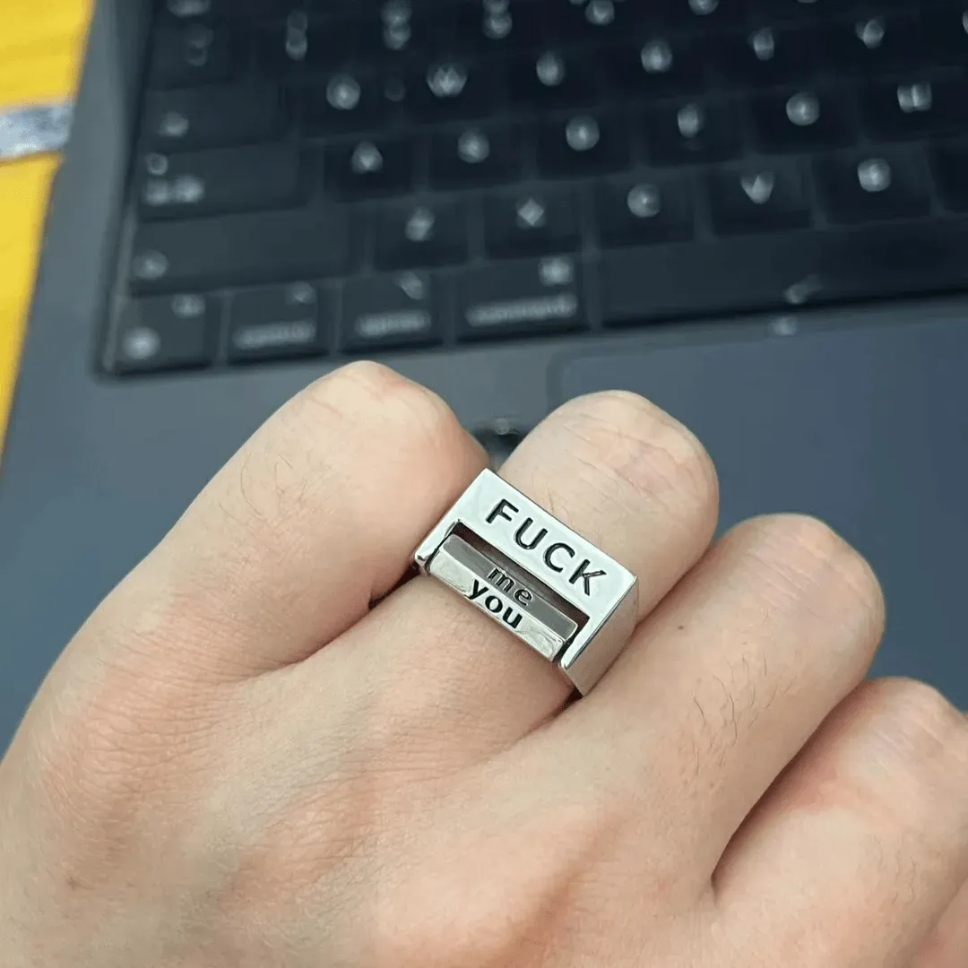 🎄🎅 Christmas Pre-Sale 50% OFF 🎁🤣Funny Rotating 'FUCK' Ring