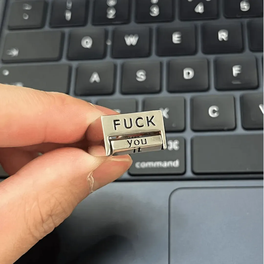 🎄🎅 Christmas Pre-Sale 50% OFF 🎁🤣Funny Rotating 'FUCK' Ring