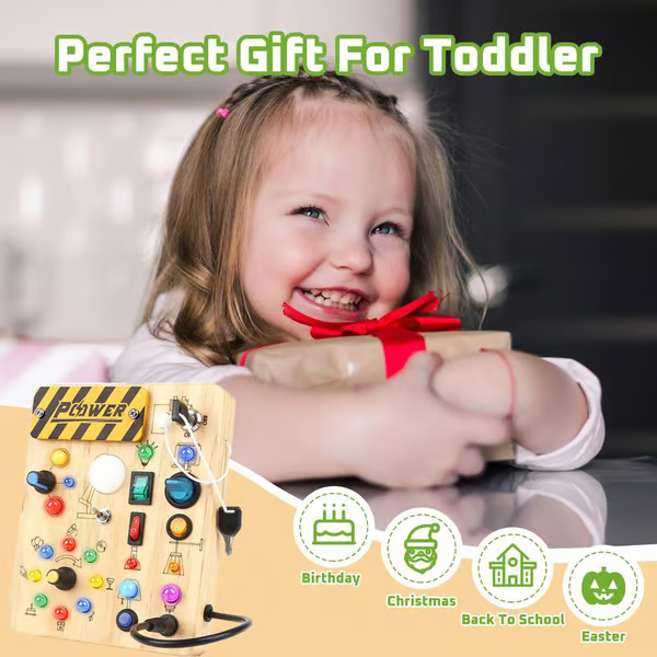 🔥LAST DAY SALE 49% OFF🔥 Montessori Toys for 1-3 Years Old, Wooden Toddler Toys, Sensory Travel Toys