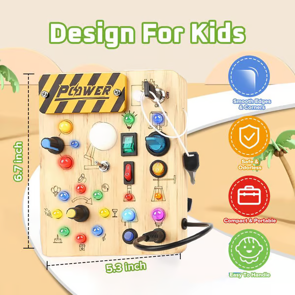 🔥LAST DAY SALE 49% OFF🔥 Montessori Toys for 1-3 Years Old, Wooden Toddler Toys, Sensory Travel Toys