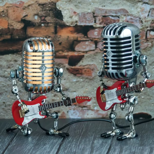 🔥LAST DAY 48% OFF🎁Vintage Metal Microphone Robot Desk Lamp🎸