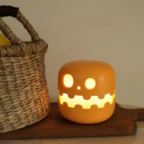 🎃 Pumpkin Night Light - Rechargeable LED Lamp with Adjustable Brightness & Timer for Halloween Decor ✨-Festivesl