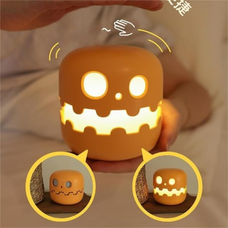 🎃 Pumpkin Night Light - Rechargeable LED Lamp with Adjustable Brightness & Timer for Halloween Decor ✨-Festivesl