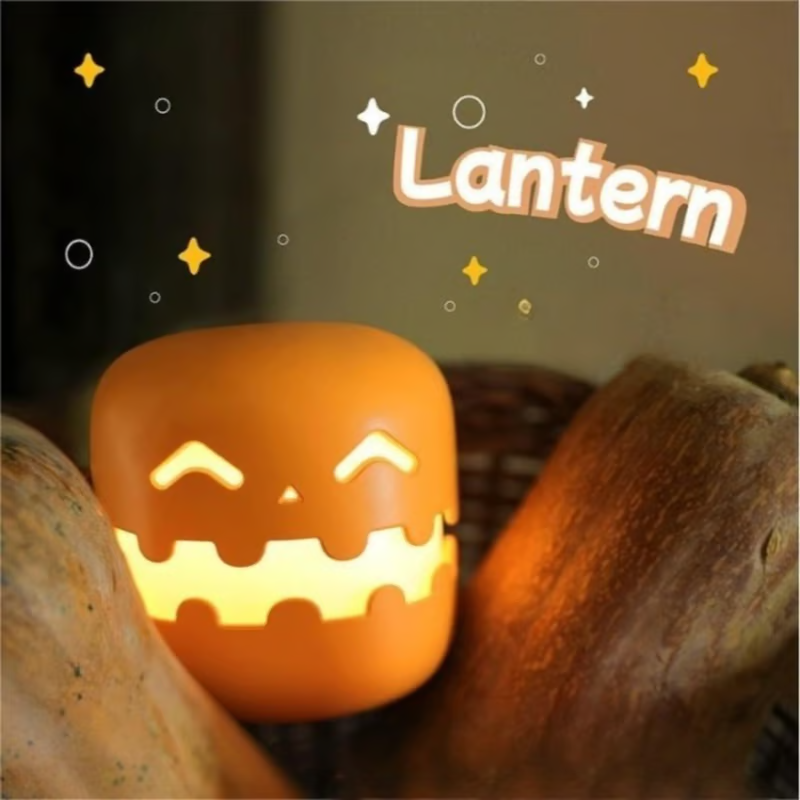 🎃 Pumpkin Night Light - Rechargeable LED Lamp with Adjustable Brightness & Timer for Halloween Decor ✨-Festivesl