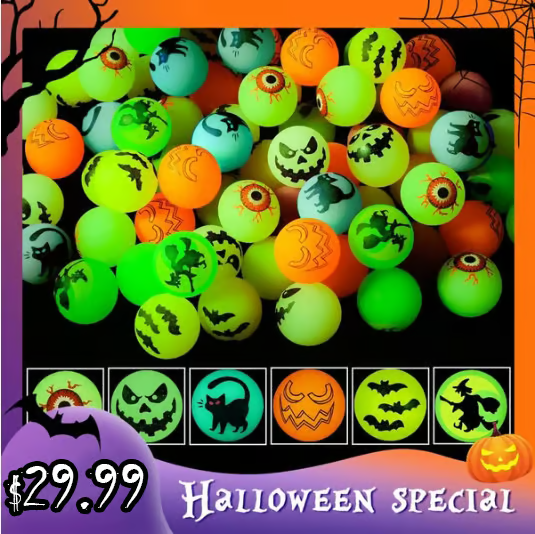 ✨LAST DAY ONLY 49% OFF - 🔥72 Halloween Theme Designs Bouncing Balls