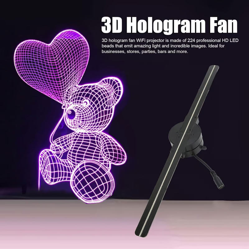🔥Halloween Sale 49% OFF🔥3D Hologram LED Fan Projector