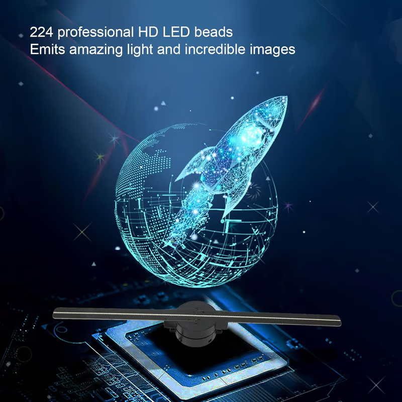 🔥Halloween Sale 49% OFF🔥3D Hologram LED Fan Projector