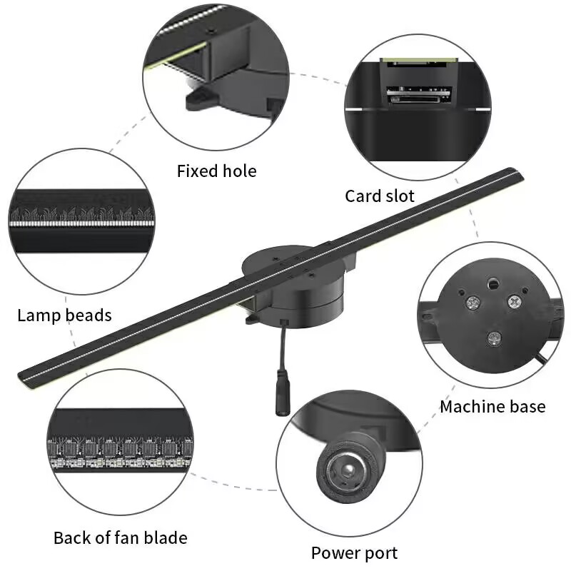 🔥Halloween Sale 49% OFF🔥3D Hologram LED Fan Projector