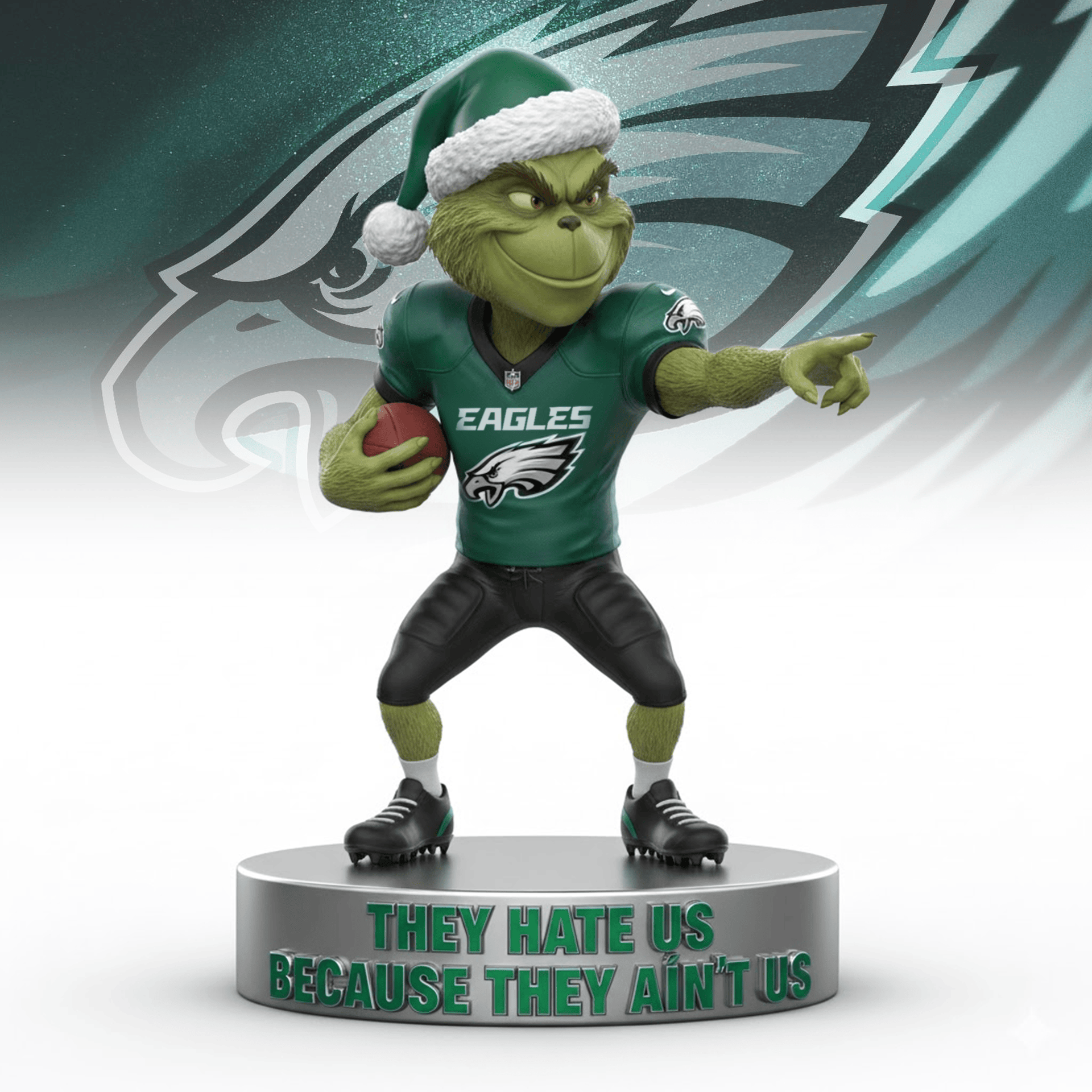The Grinch x NFL teams – Christmas Acrylic Art Block