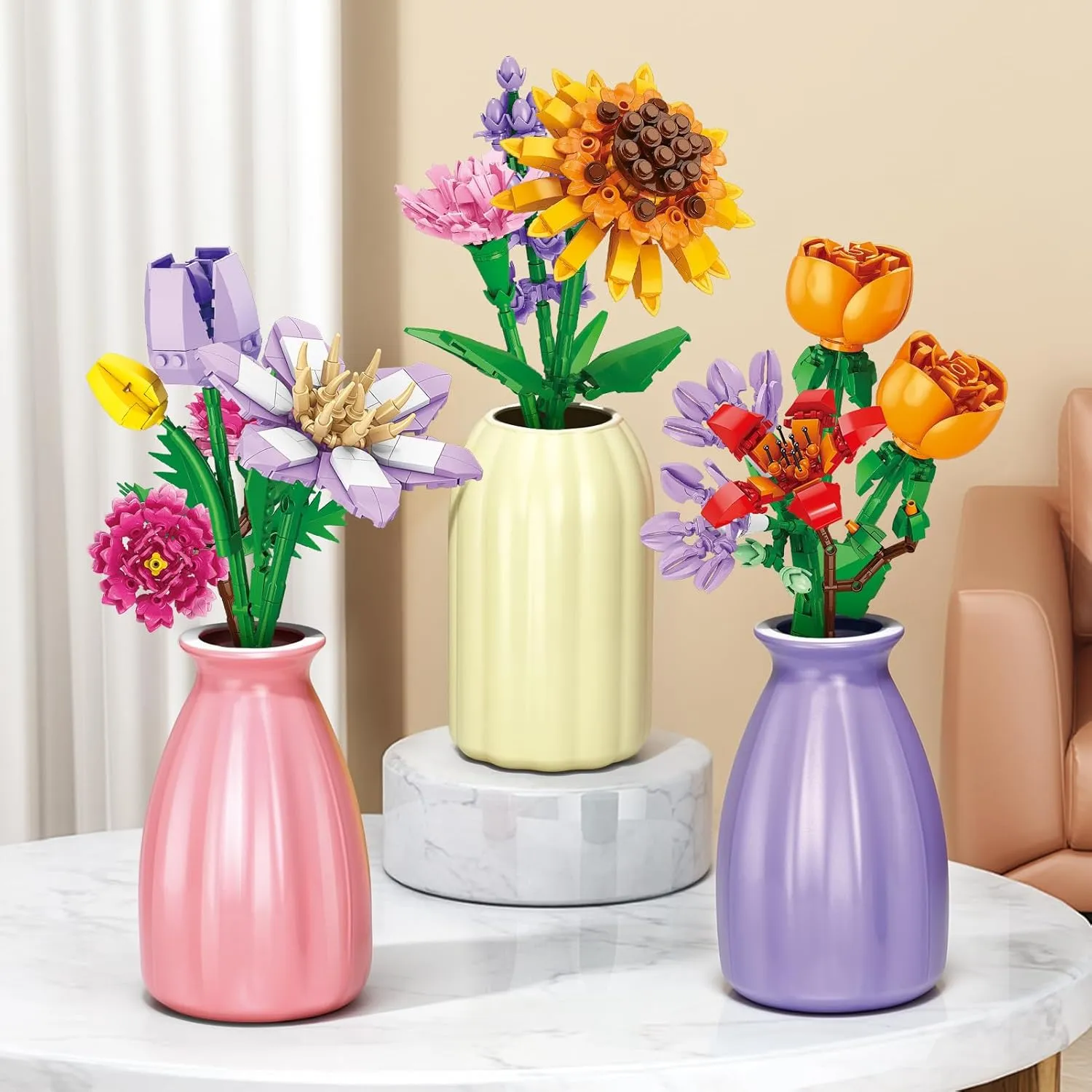 🌻2024 Advent Calendar 24 Days Sunflower Bouquet Building Blocks🌲