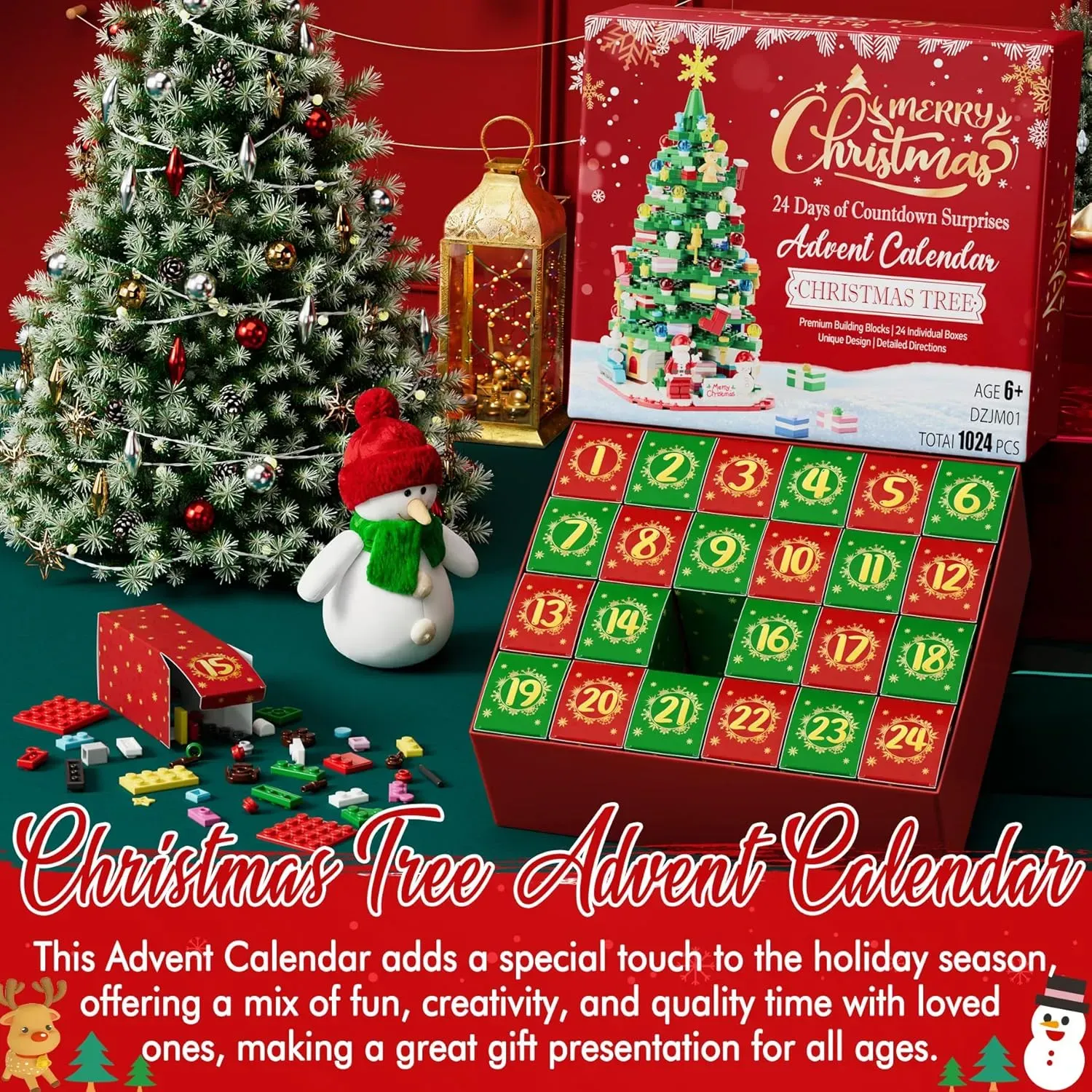 🌻2024 Advent Calendar 24 Days Sunflower Bouquet Building Blocks🌲