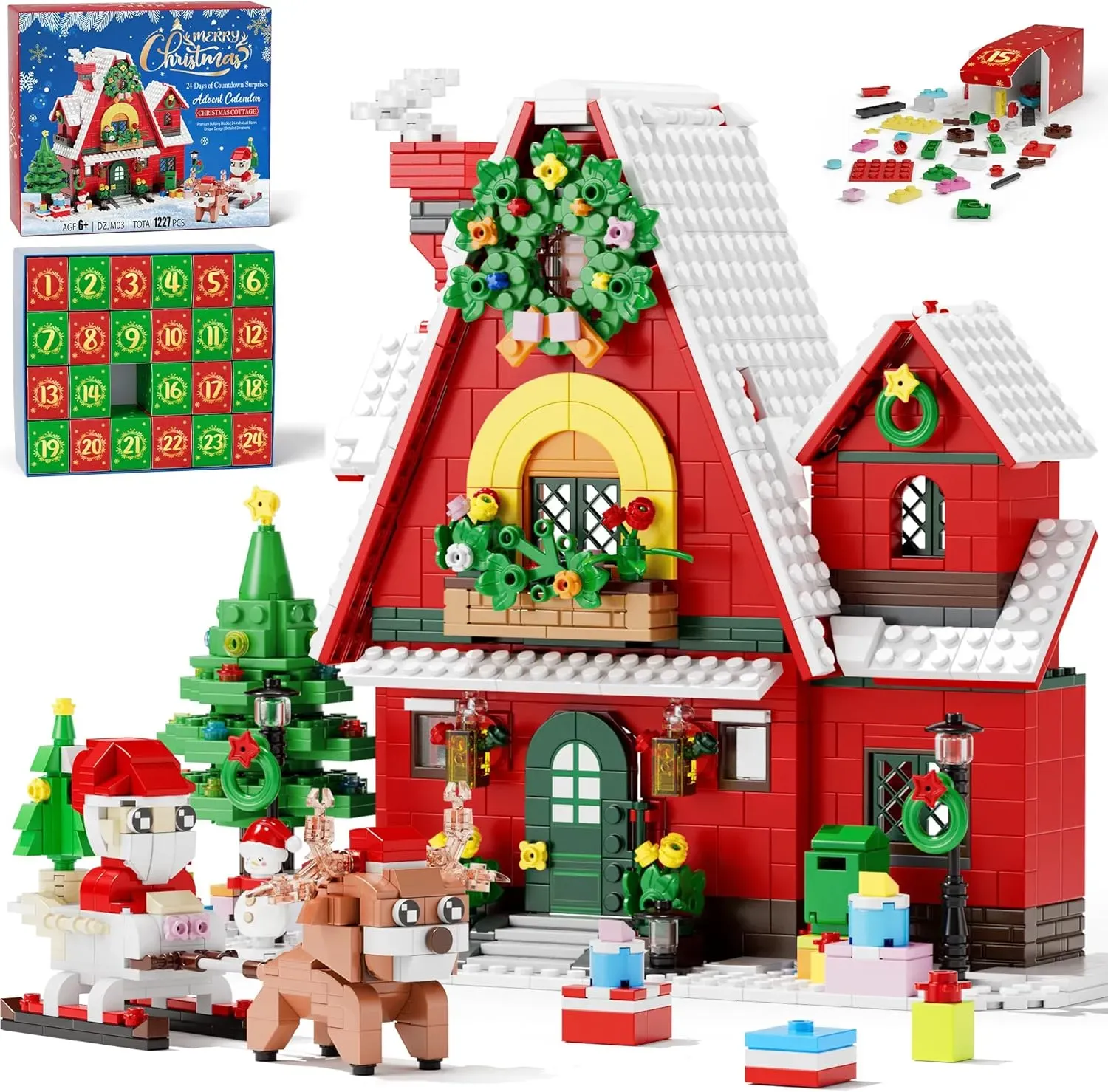 🌻2024 Advent Calendar 24 Days Sunflower Bouquet Building Blocks🌲
