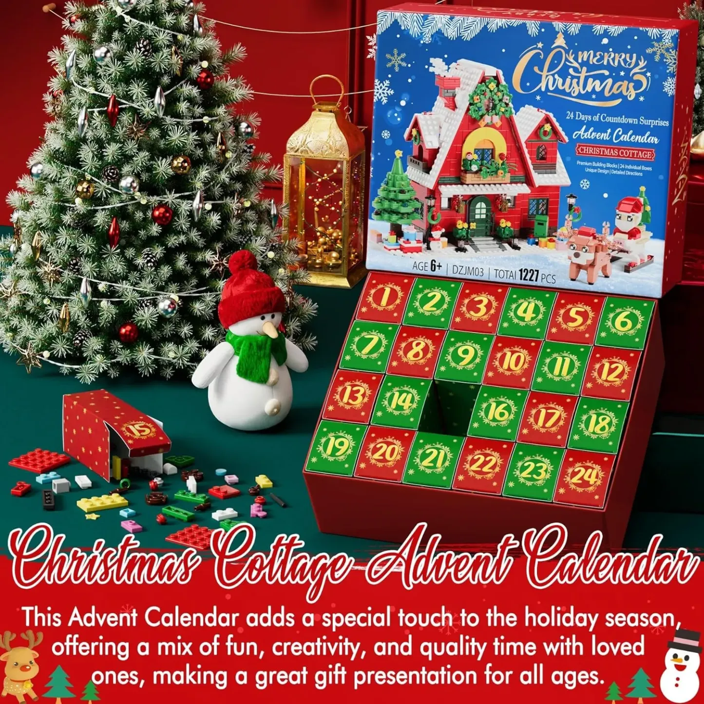 🌻2024 Advent Calendar 24 Days Sunflower Bouquet Building Blocks🌲