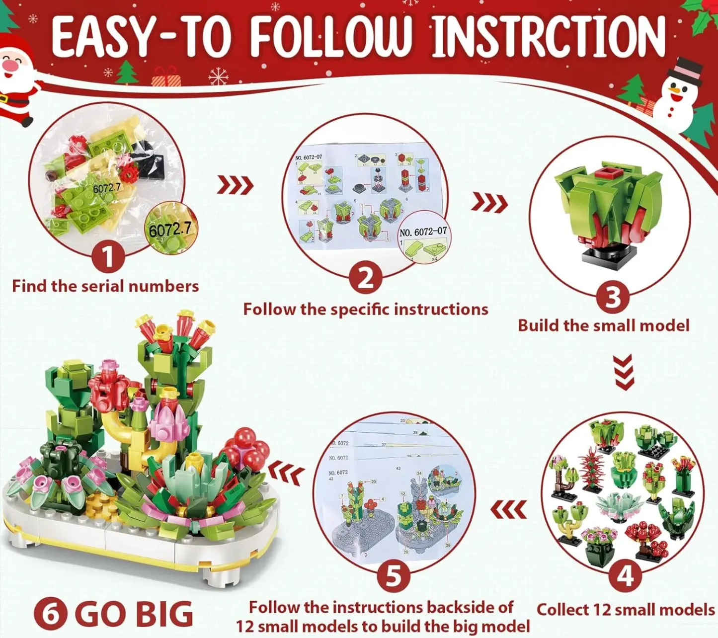 🌻2024 Advent Calendar 24 Days Sunflower Bouquet Building Blocks🌲