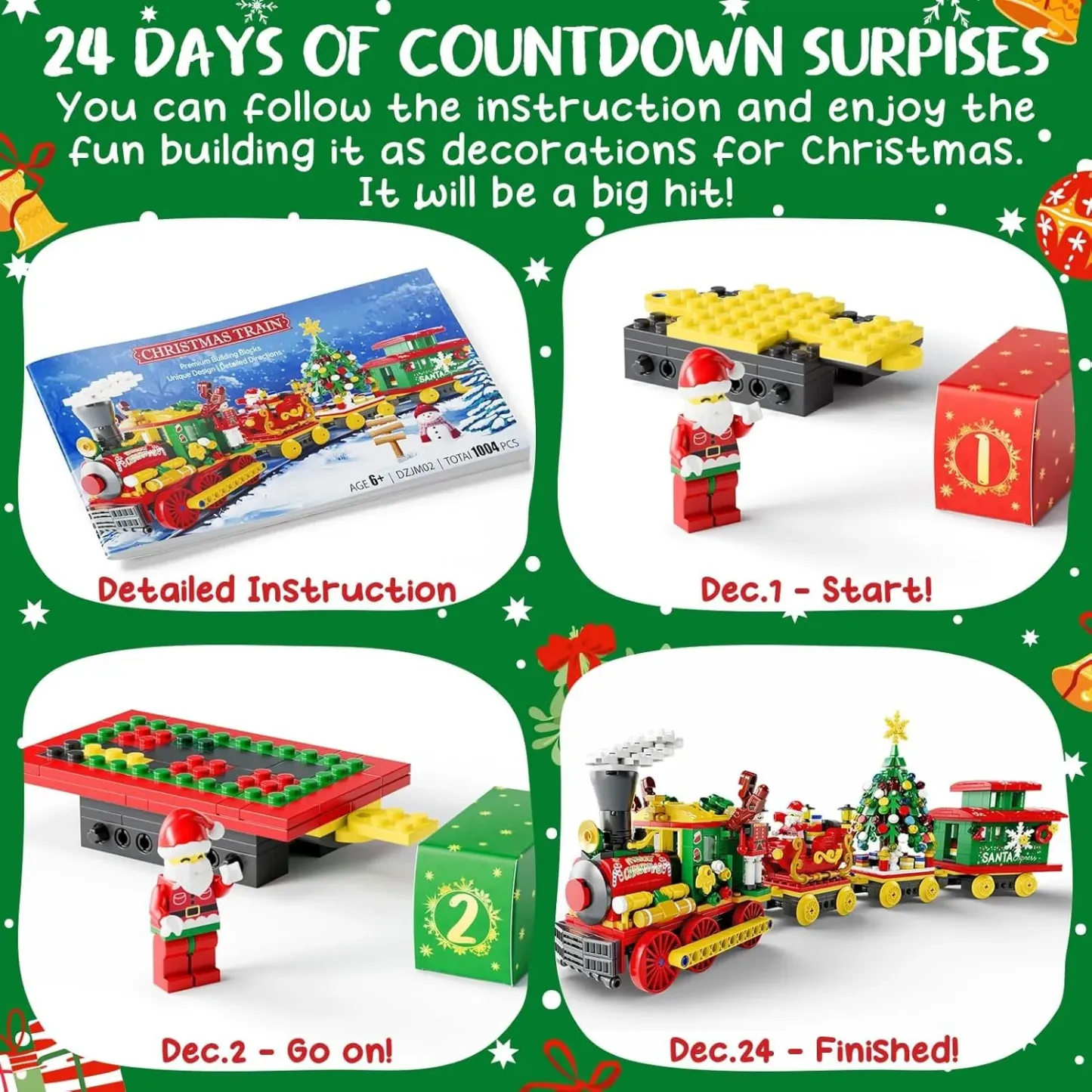 🌻2024 Advent Calendar 24 Days Sunflower Bouquet Building Blocks🌲