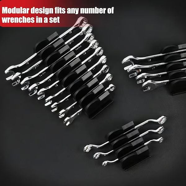 thumbnail image 2 of 80-Piece Magnetic Wrench Organizer Set - Modular Tool Drawer Storage With Labeled Slots For SAE/Metric Wrenches 2 of 12