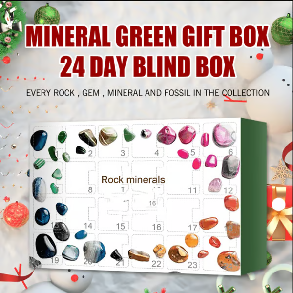 (🎅Early Xmas Sale - Save 70% OFF🎅)Crystal ore Advent Calendar 2025-Contains 24 Crystal ore gifts-BUY 2 FREE SHIPPING-Festivesl