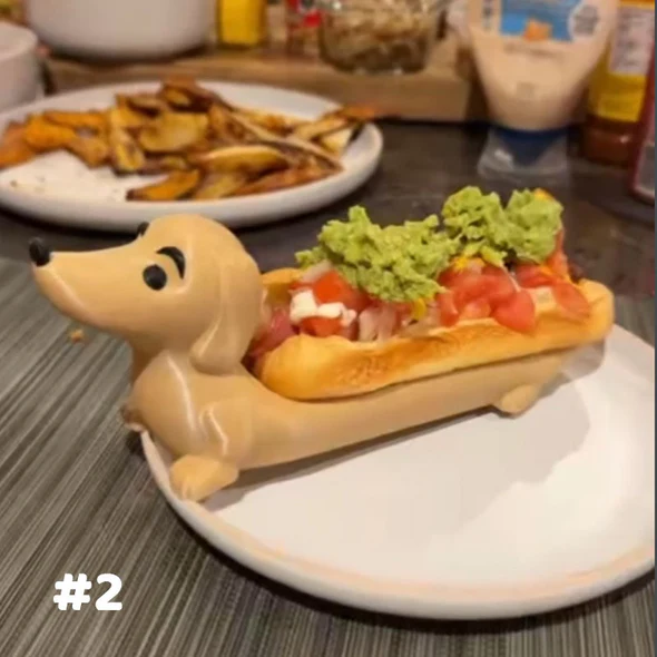 🐕🌭Unleash the Fun: Dog - Shaped Hot Dog Plates Are Here!