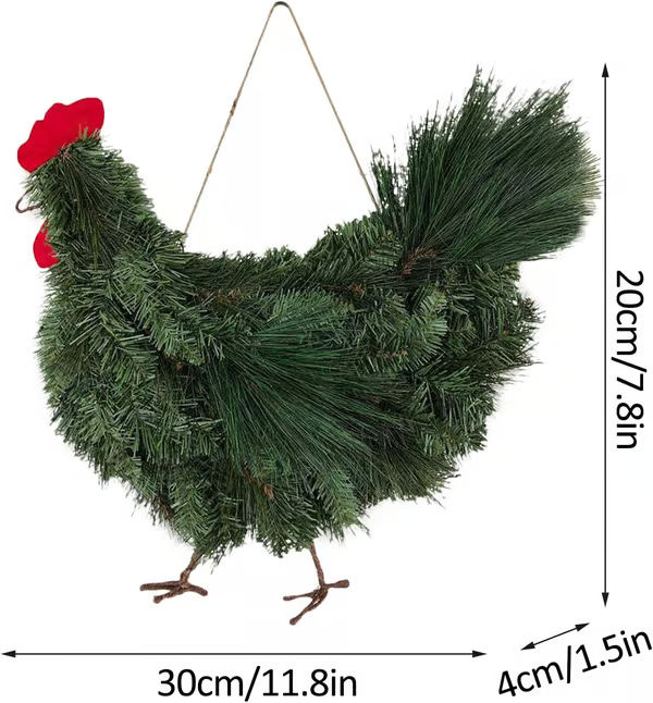 🔥LAST DAY 49% OFF--💖Rooster Chicken Christmas Wreath