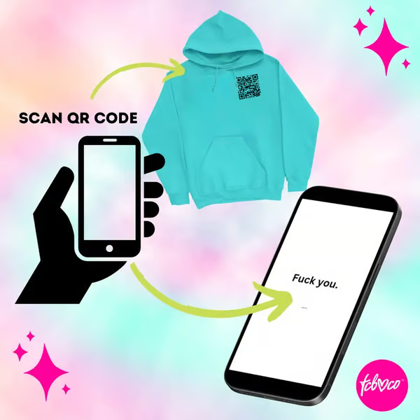 🎄Christmas Hot Sale 49% OFF🔥Funny FU QR Code Hoodie(Buy 2 Get Free Shipping)