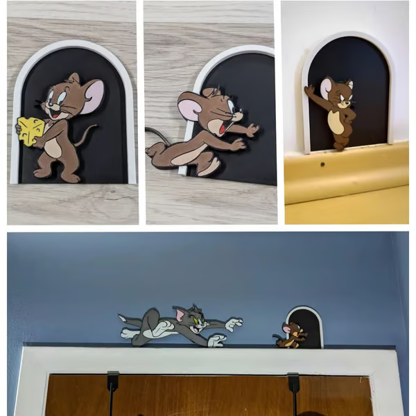 🎅Christmas Hot Sale -🎄Tom and Jerry Decorative Wall Hole