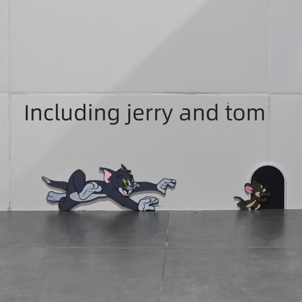 🎅Christmas Hot Sale -🎄Tom and Jerry Decorative Wall Hole