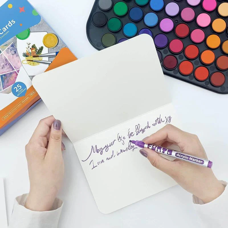 🔥LAST DAY 50% OFF - 🌈Blank Watercolor Cards and Envelopes