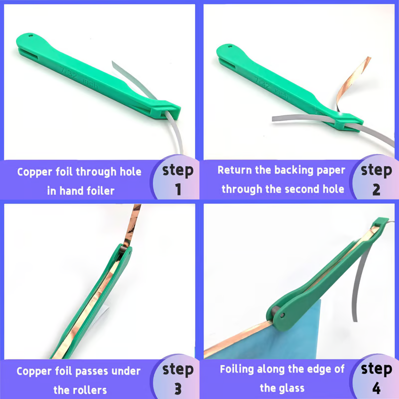 🔥LAST DAY 50% OFF🔥Hand foiler 7/32" for stained glass copper foiling tool