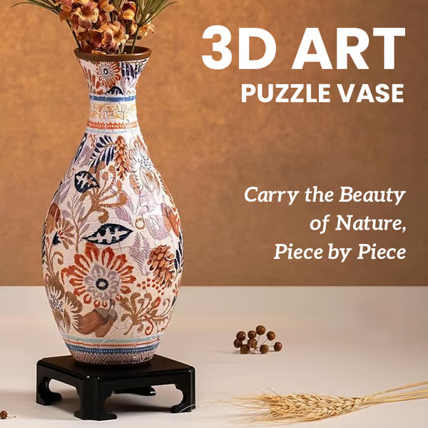 🎄Christmas Promotion 49% OFF🎄- 💐🧩✨3D Art Puzzle Vase $ 39.99  