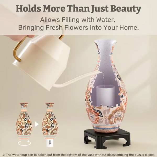 🎄Christmas Promotion 49% OFF🎄- 💐🧩✨3D Art Puzzle Vase $ 39.99  