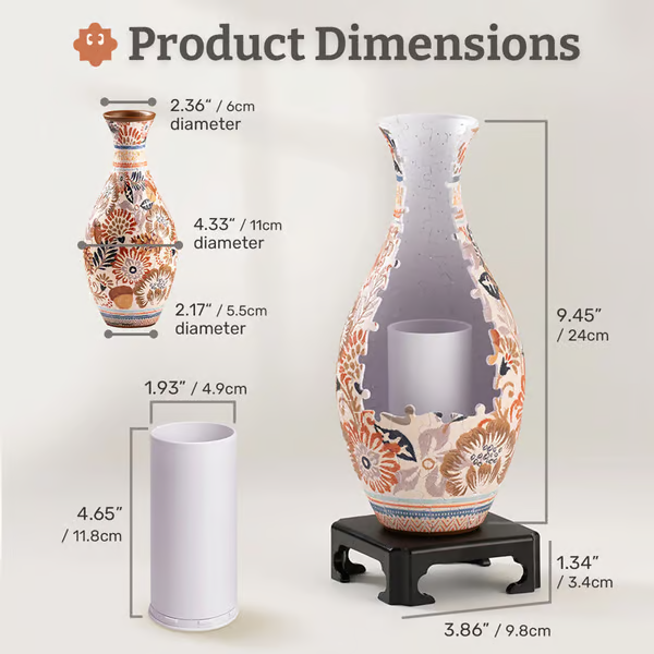 🎄Christmas Promotion 49% OFF🎄- 💐🧩✨3D Art Puzzle Vase $ 39.99  