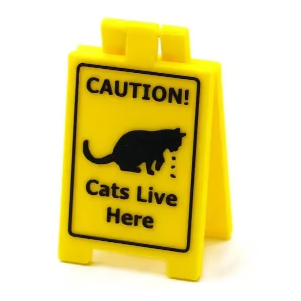 Caution Sign: Cat Vomit Edition ⚠️🐾