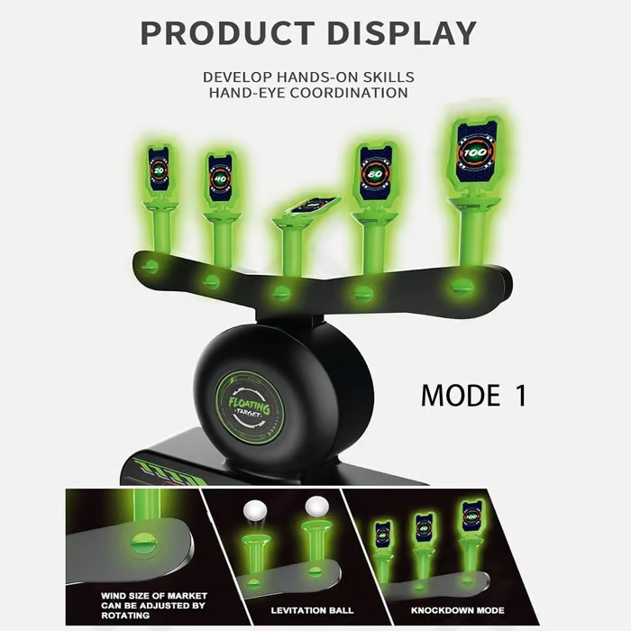 🎁Christmas Sale🎁Glow-in-the-Dark Shooting Target Practice Kids Shooting Toy Gun Set